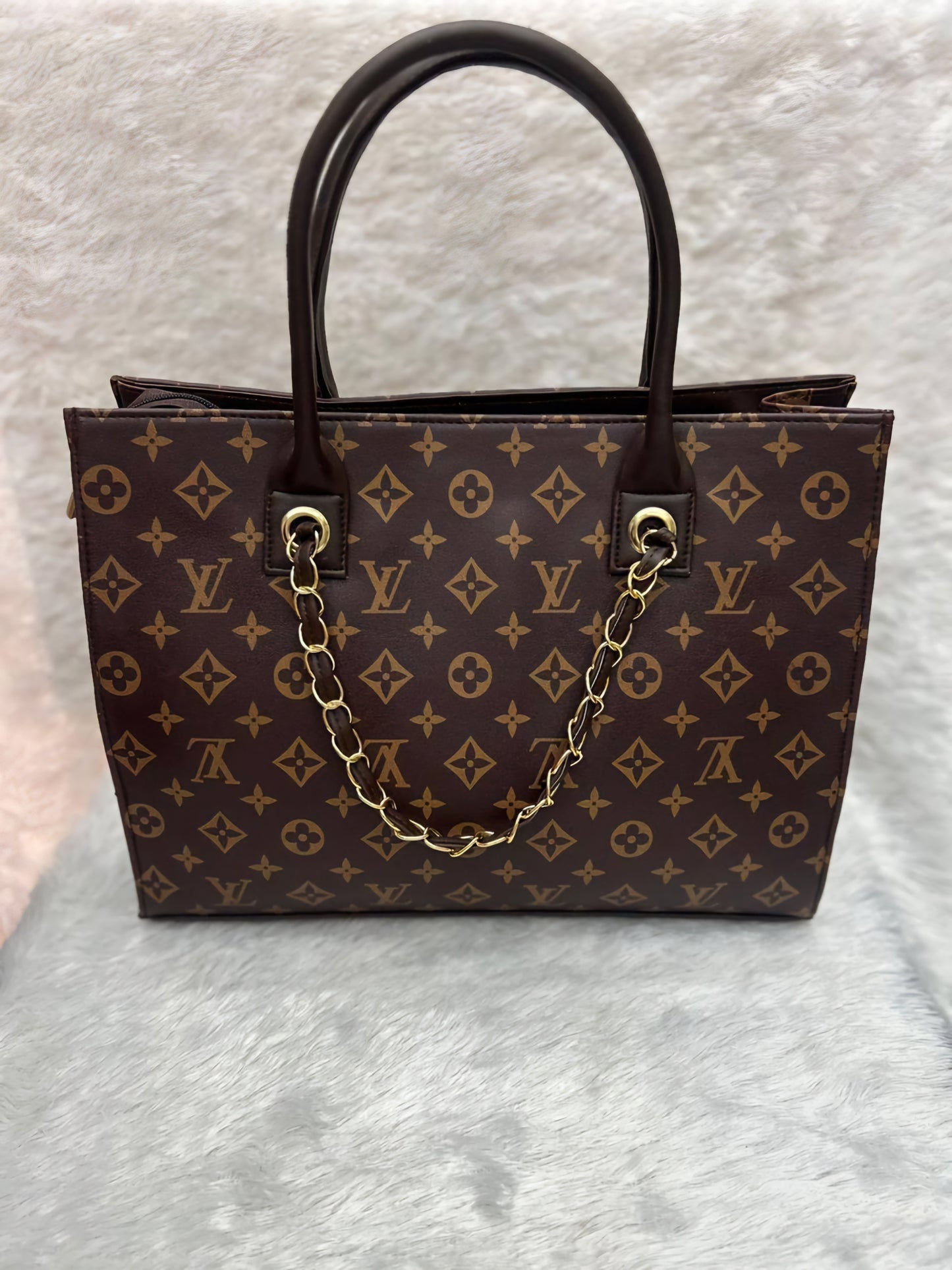 LV signature leather Tote