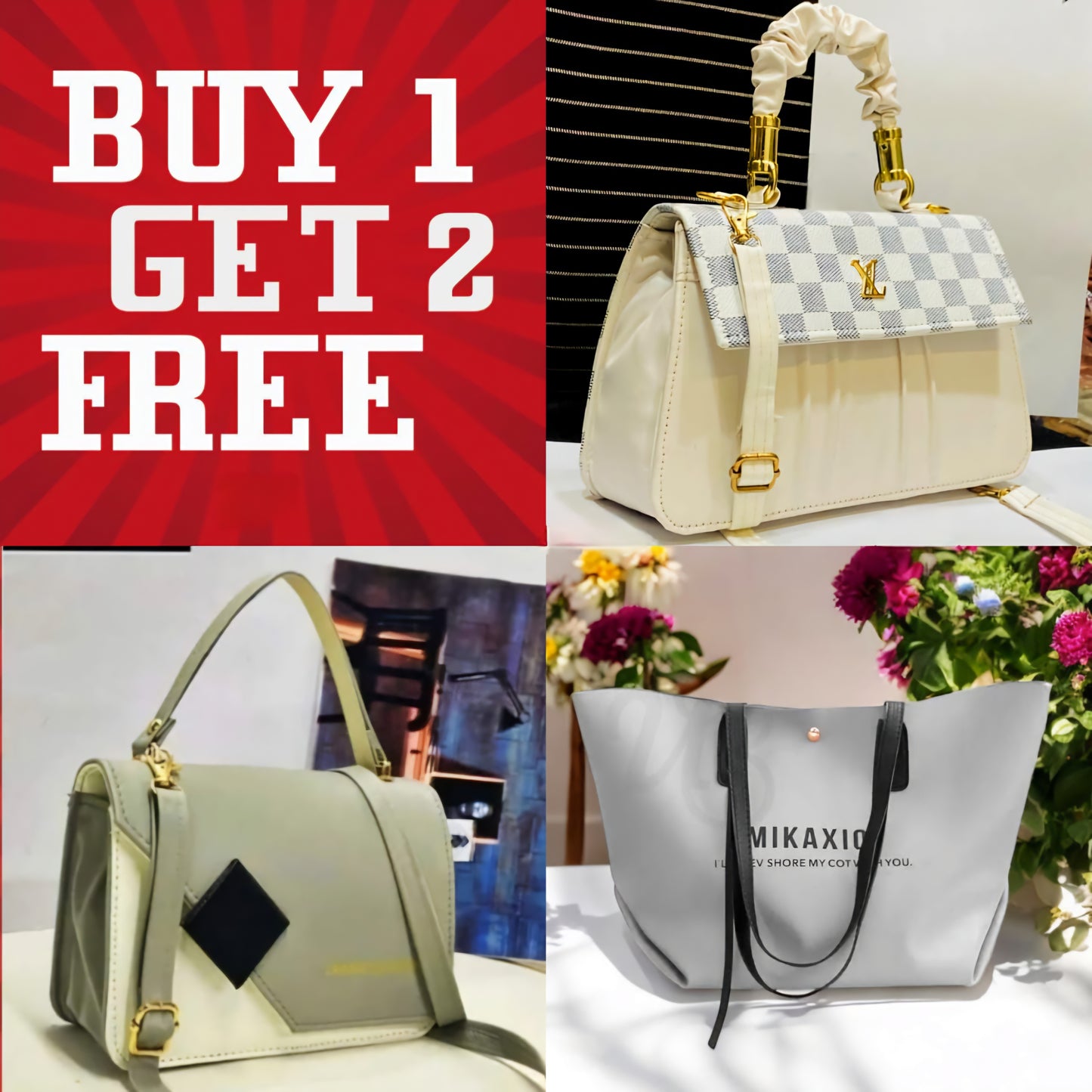 Buy 1 Get 2 | 2 handbags & 1 tote