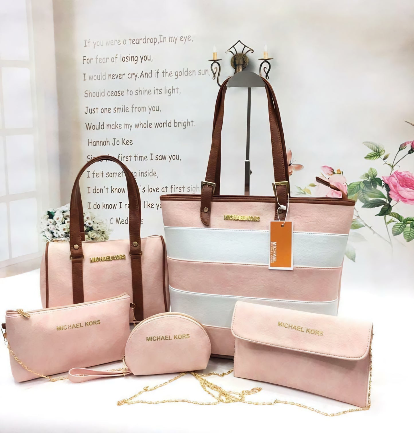 Michael Kors 5 piece bag set