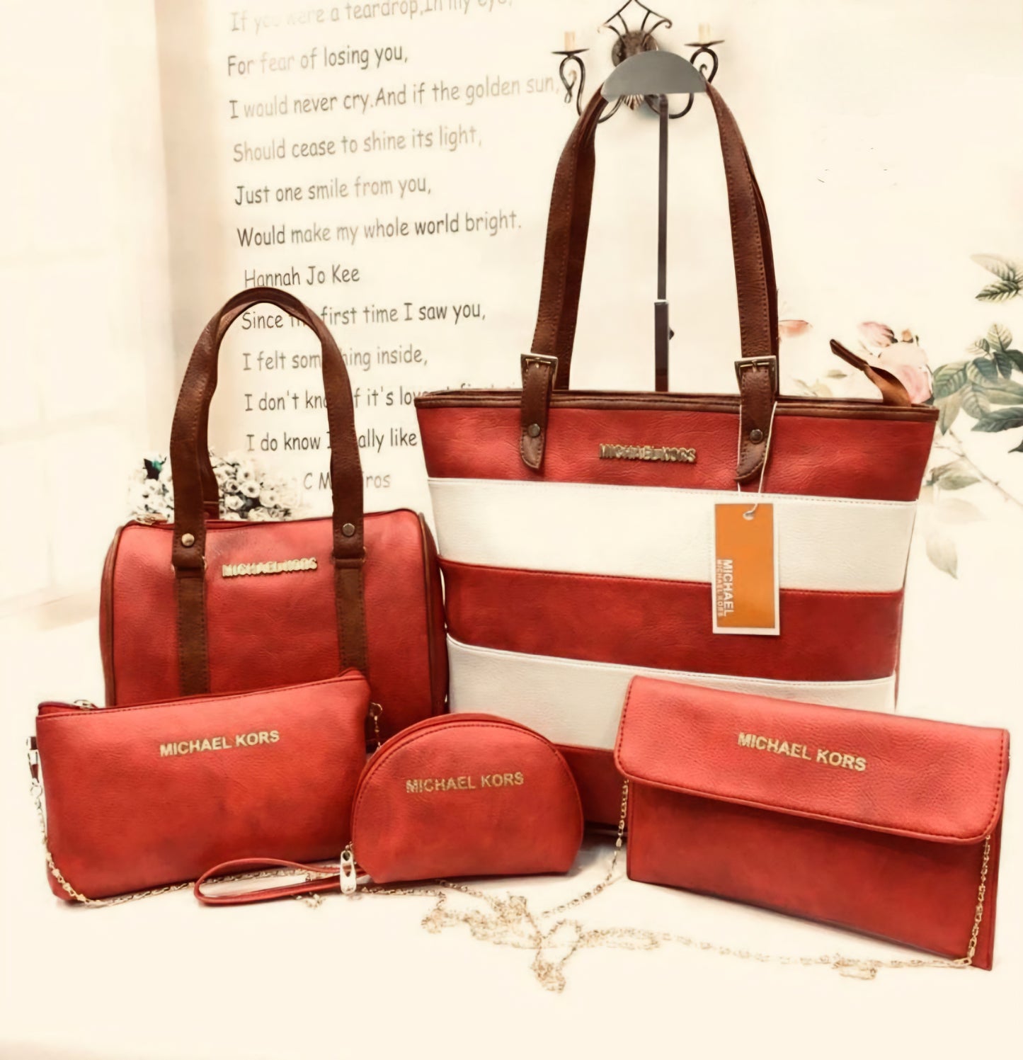 Michael Kors 5 piece bag set