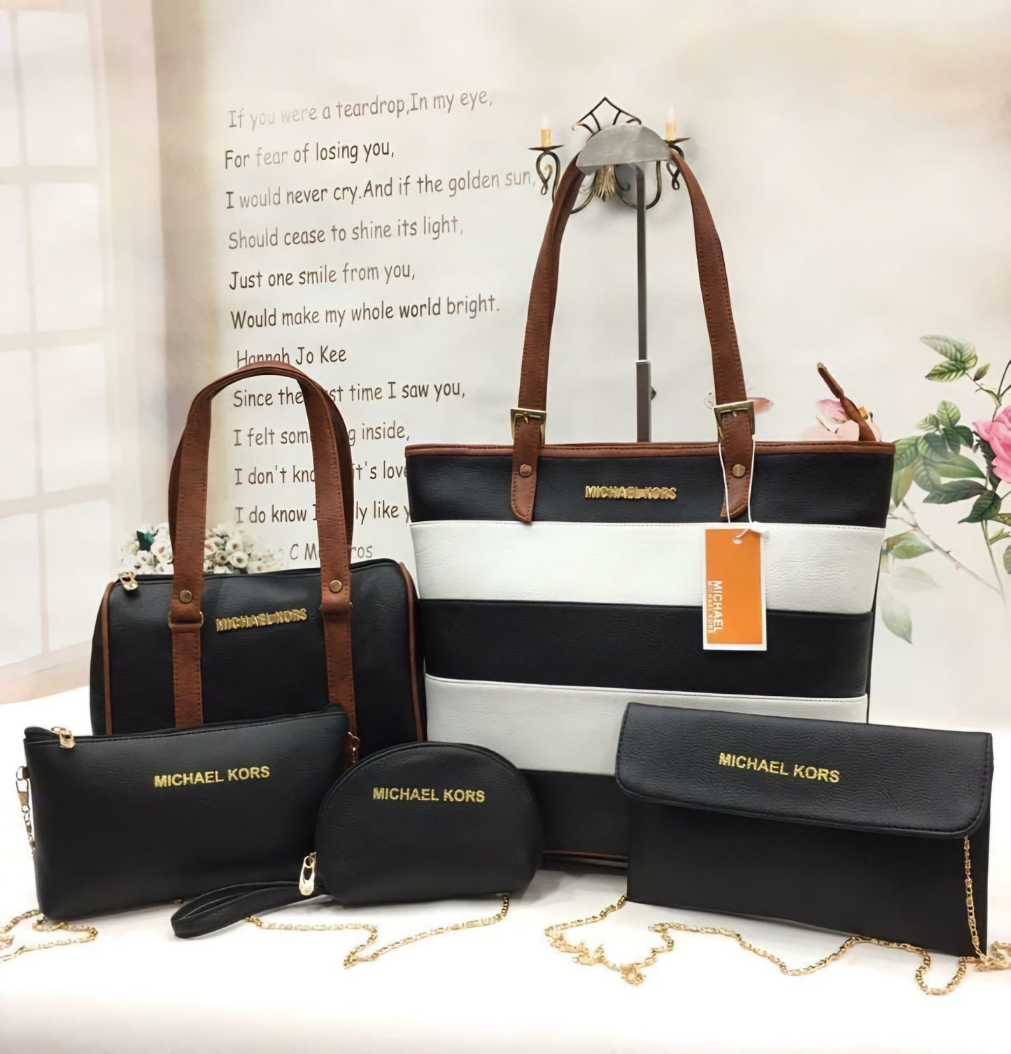 Michael Kors 5 piece bag set