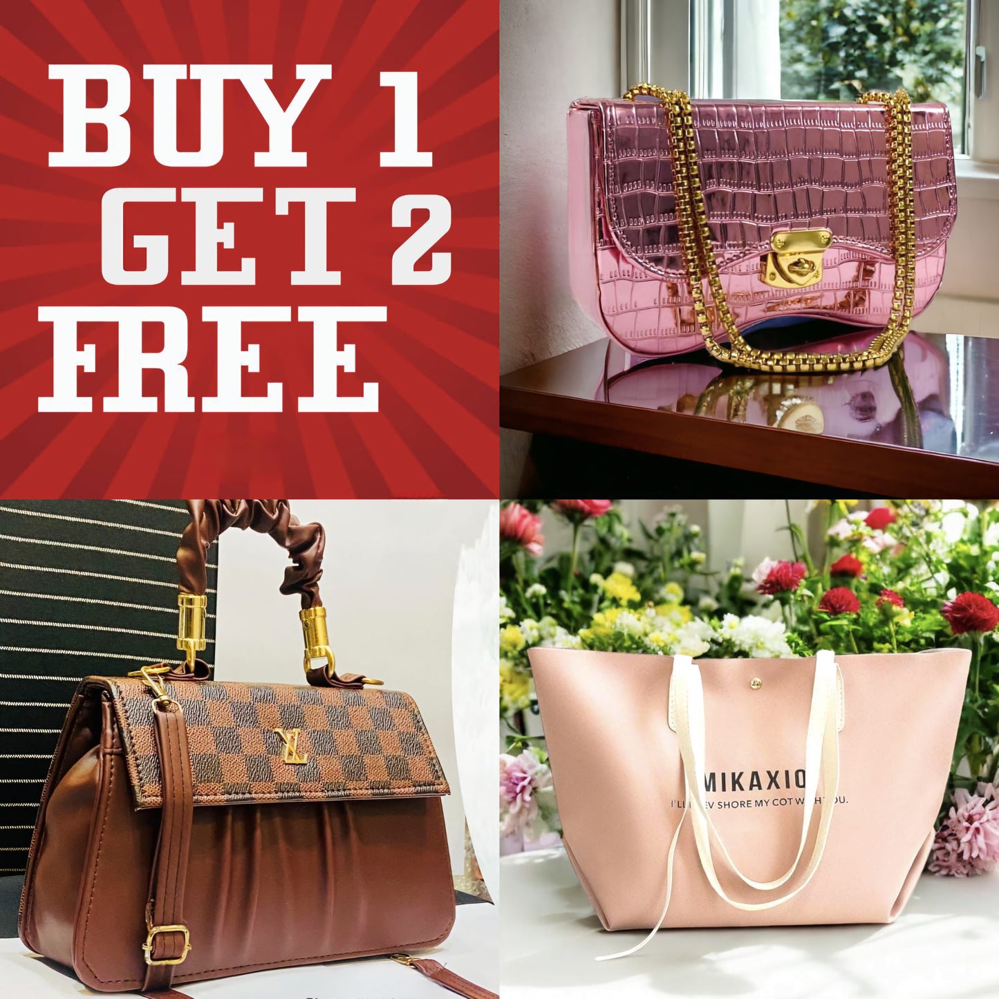 Buy 1 Get 2 | handbag, tote, clutch