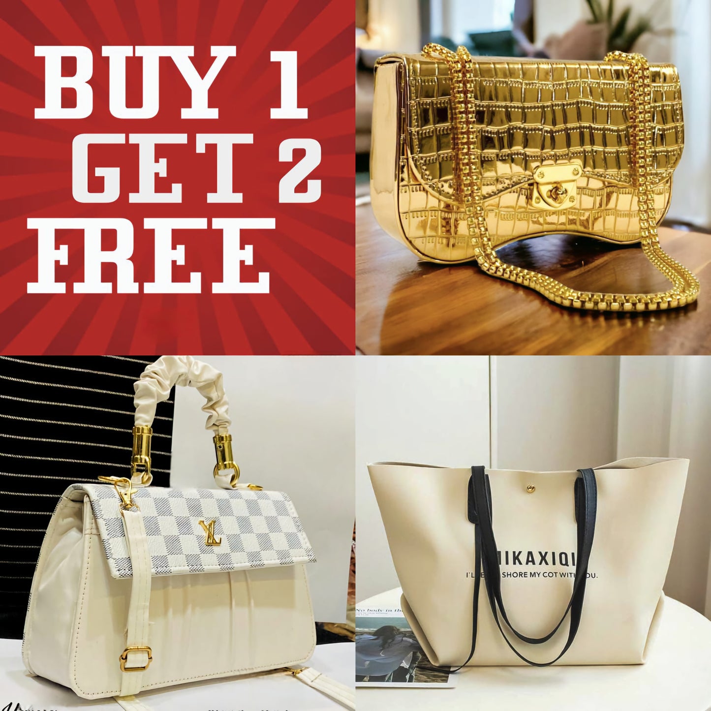 Buy 1 Get 2 | handbag, tote, clutch