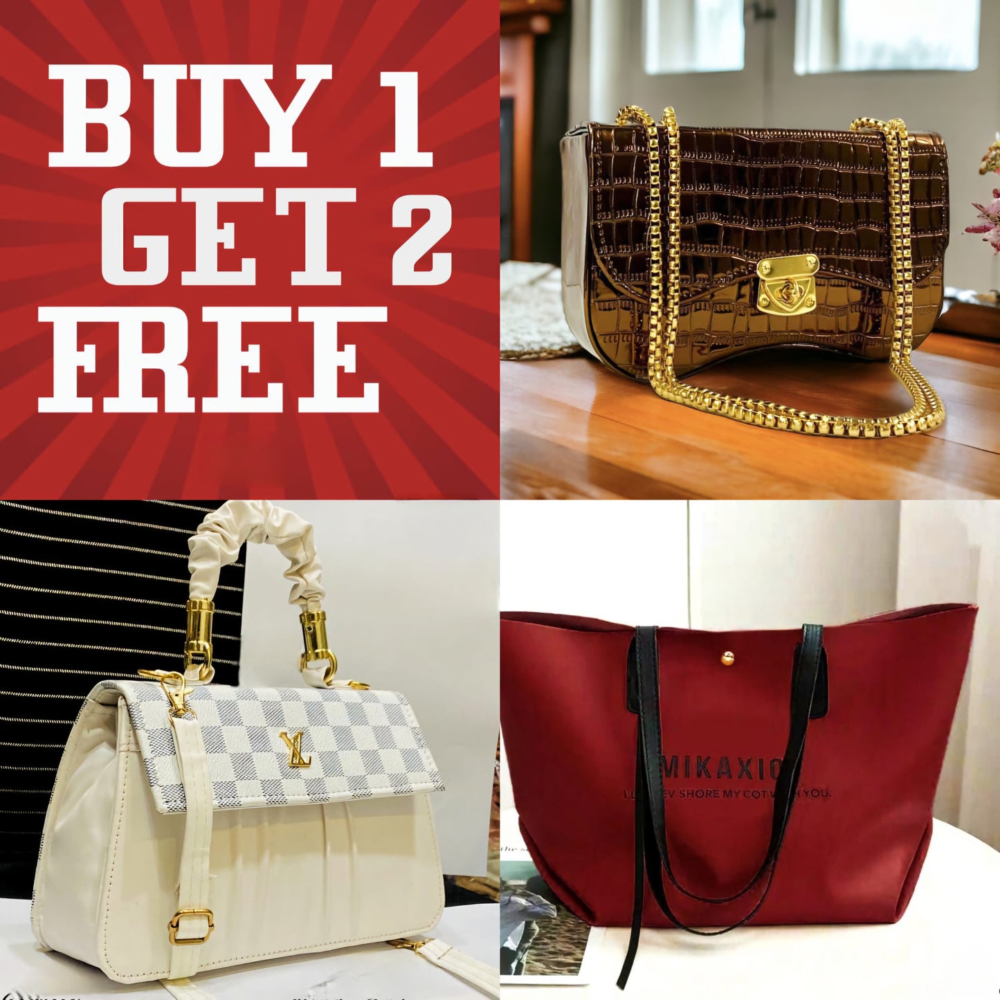 Buy 1 Get 2 | handbag, tote, clutch