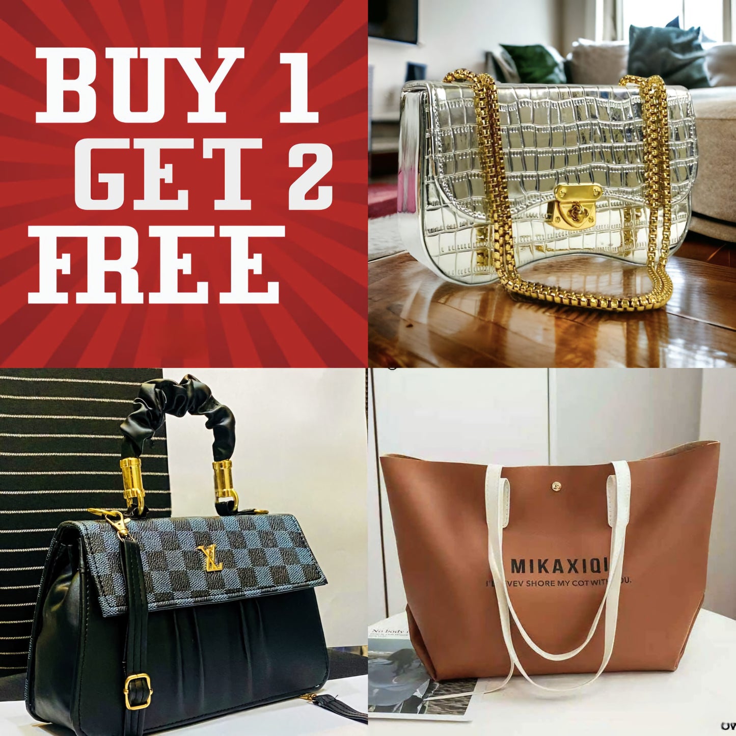 Buy 1 Get 2 | handbag, tote, clutch