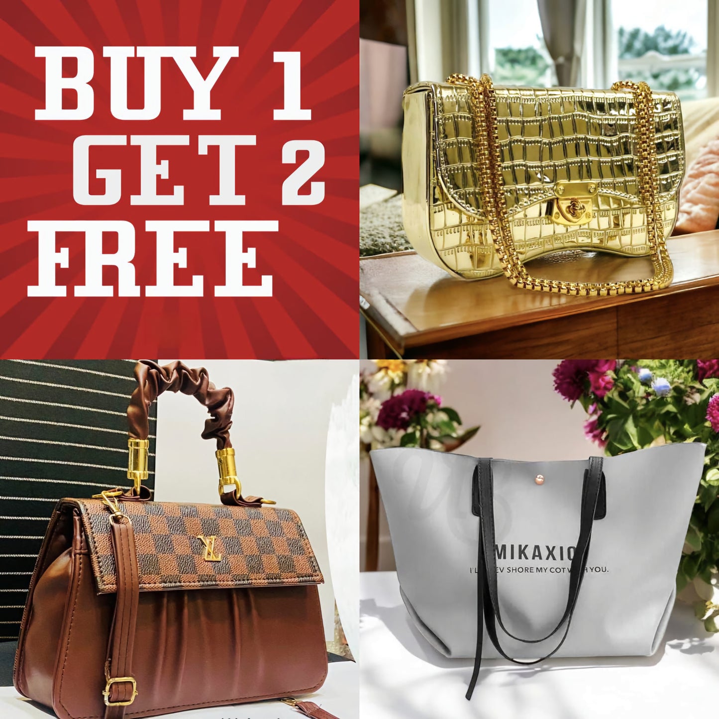 Buy 1 Get 2 | handbag, tote, clutch