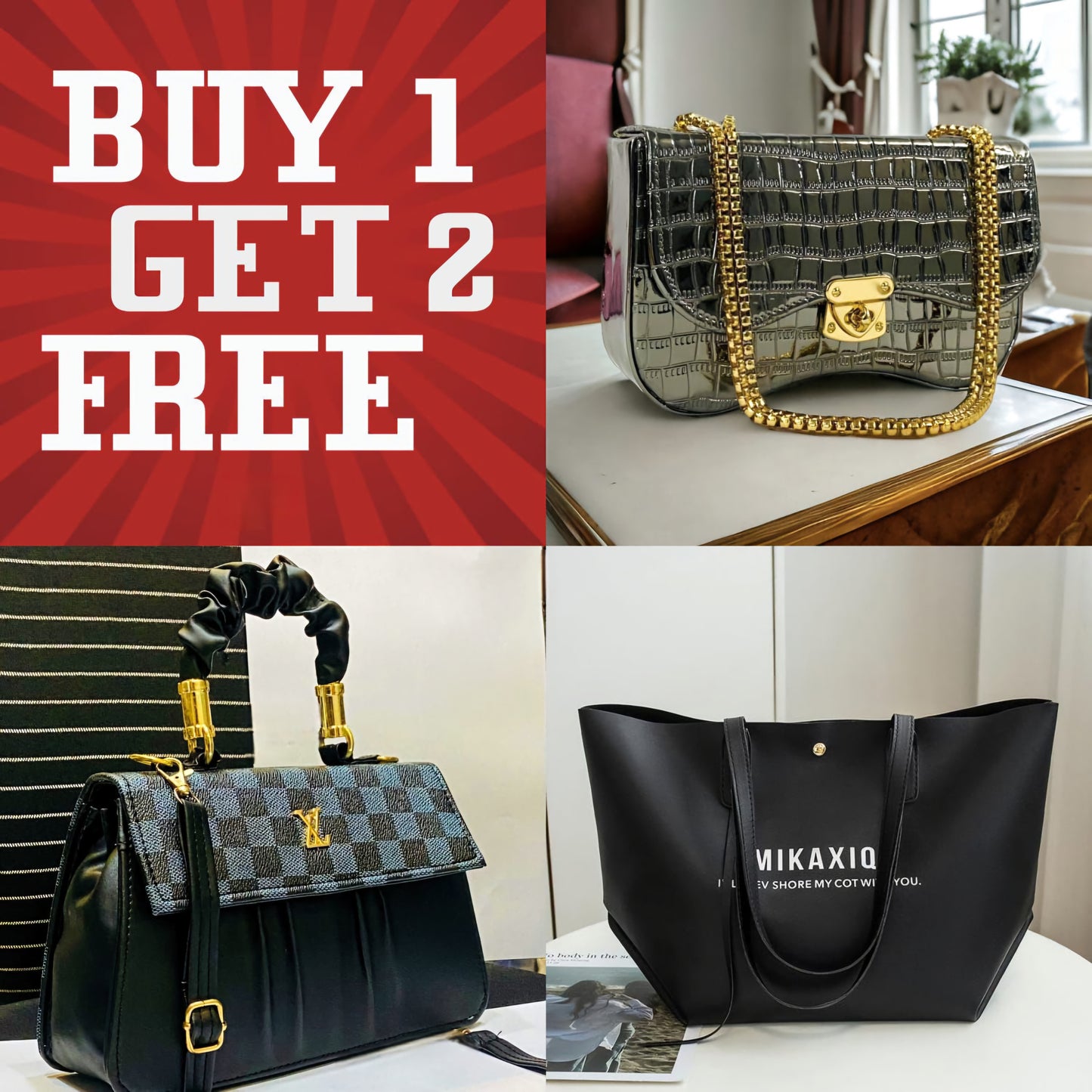 Buy 1 Get 2 | handbag, tote, clutch